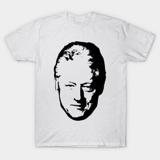 Bill Clinton Black On White Pop Art T-Shirt